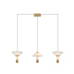 23203 LINE LED LIGHT 28W 3000K ALUMINIUM GOLD Zambelis Lights